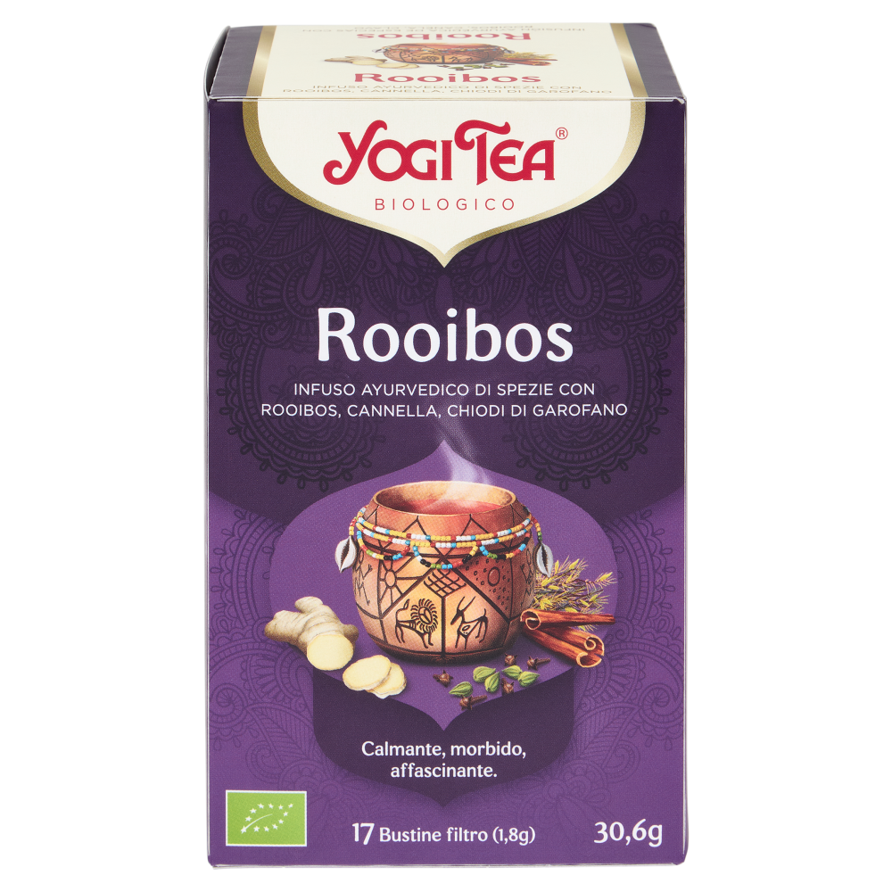 Yogi Tea Rooibos Bio infuso ayurvedico di spezie con rooibos, cannella e chiodi di garofano - 30,6 g