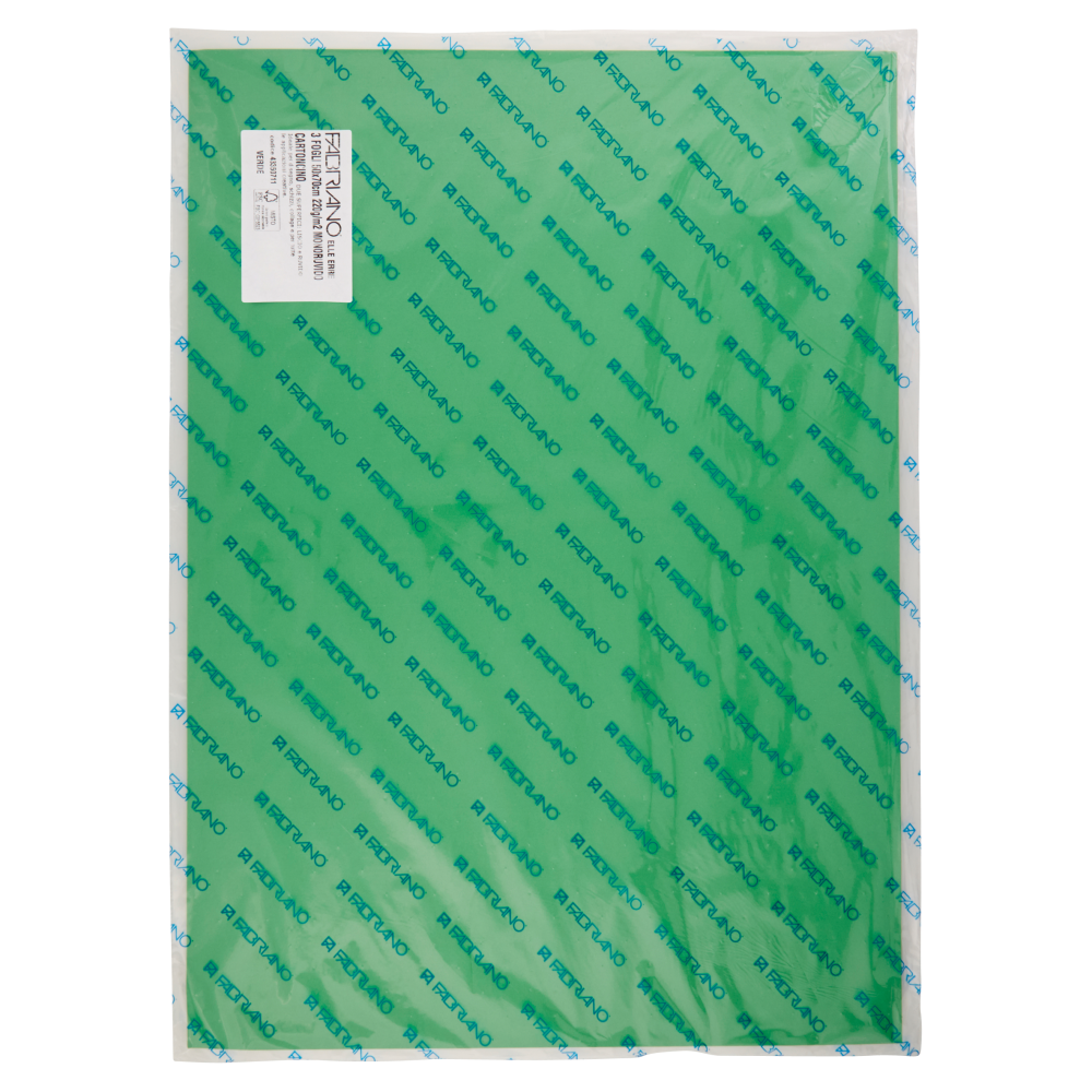 Fabriano Elle Erre 3 fogli 50x70 cm 220 g/m&sup2; monoruvido verde