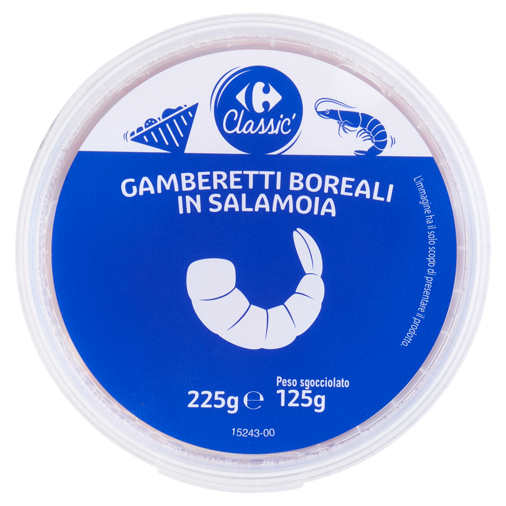 Carrefour Classic Gamberetti Boreali in Salamoia 225 g