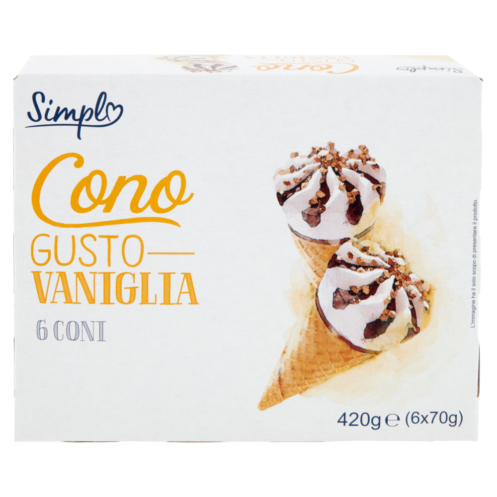Simpl Cono Gusto Vaniglia 6 x 70 g
