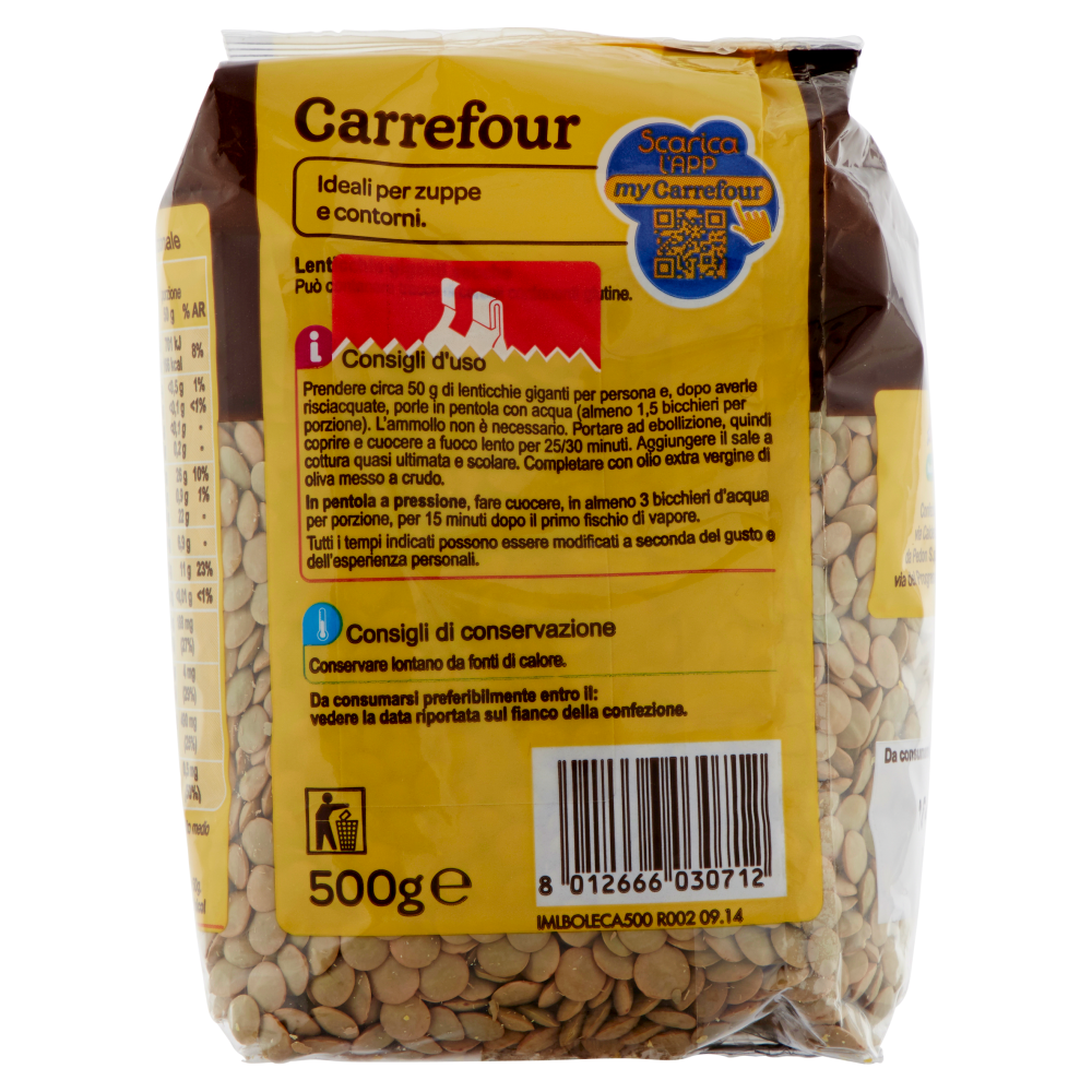 Carrefour Legumi Lenticchie Giganti 500 g