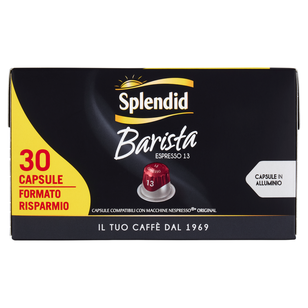 Splendid Barista 13 - 30 Capsule Caffè Compatibili con Macchine Nespresso*® Original 156g