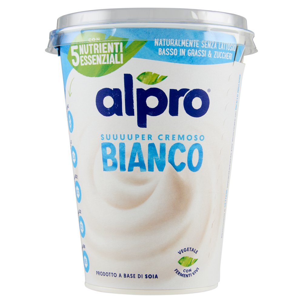 ALPRO Alternativa Vegetale allo Yogurt, Bianco, a base di Soia, basso in Grassi, No Lattosio, 400g