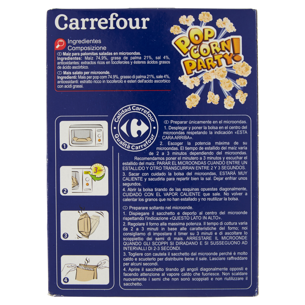 Carrefour Popcorn Salati 3 x 100 g