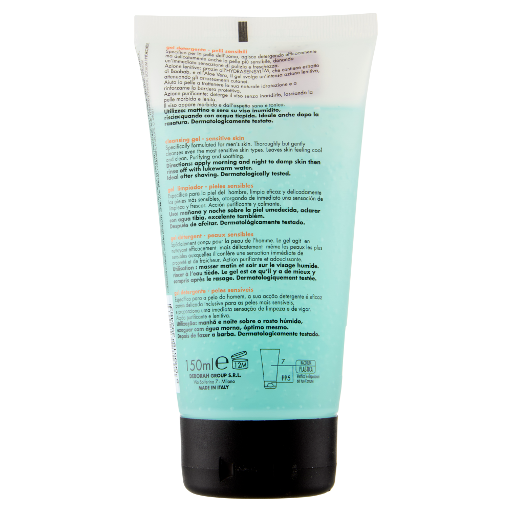 Dermolab Uomo gel detergente pelli sensibili 150 ml