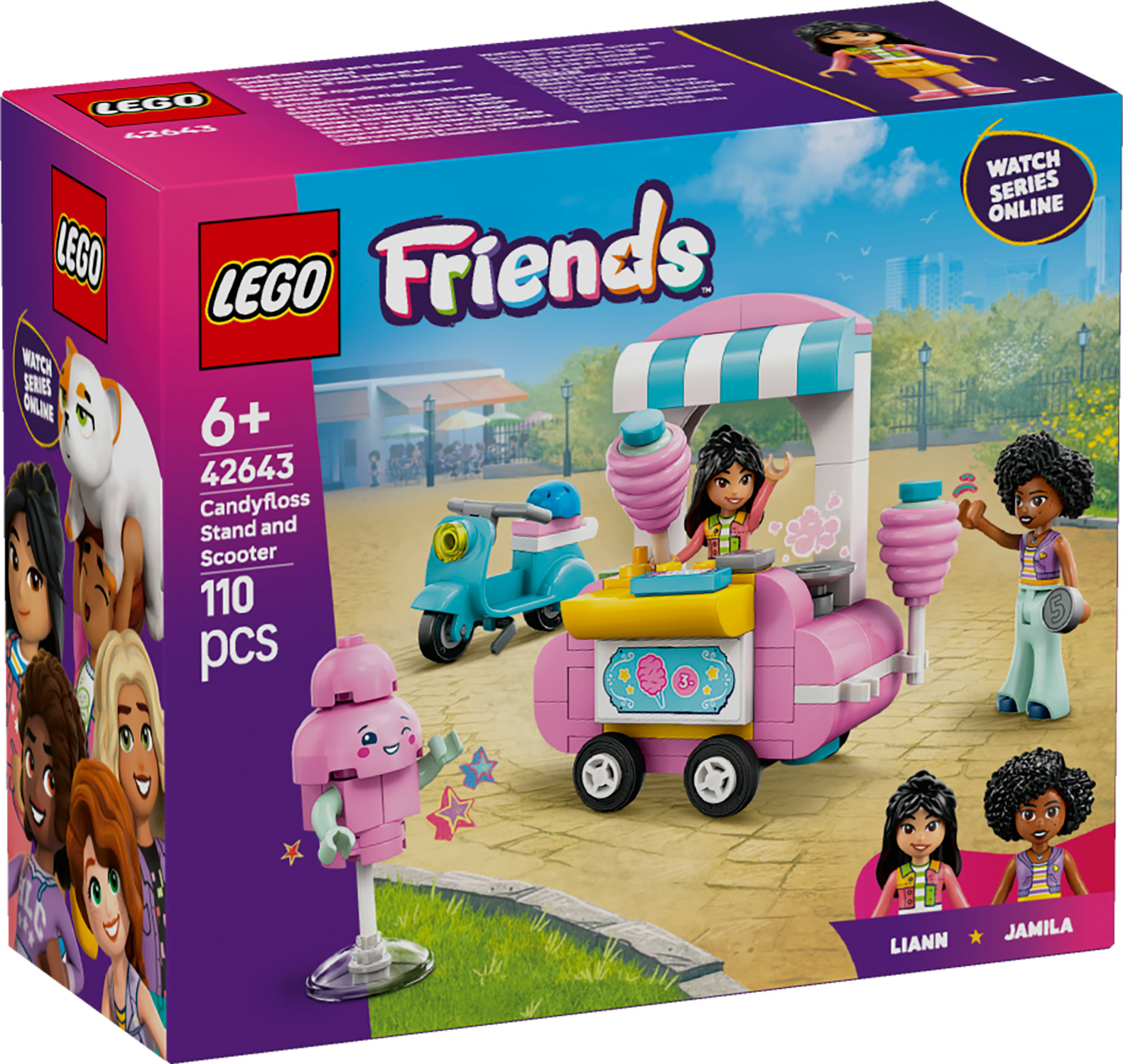 LEGO Friends Bancarella di zucchero filato e scooter
