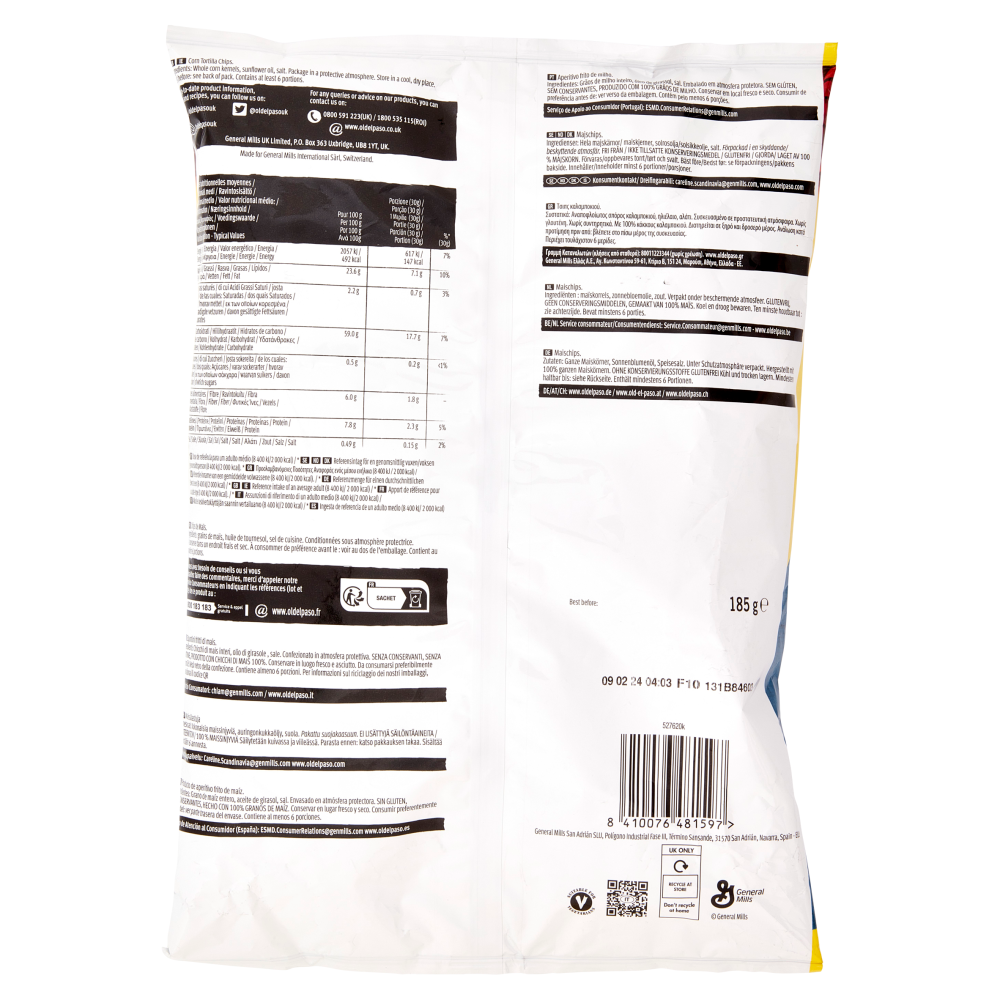 Old El Paso Tortilla Nachips Original 185 g