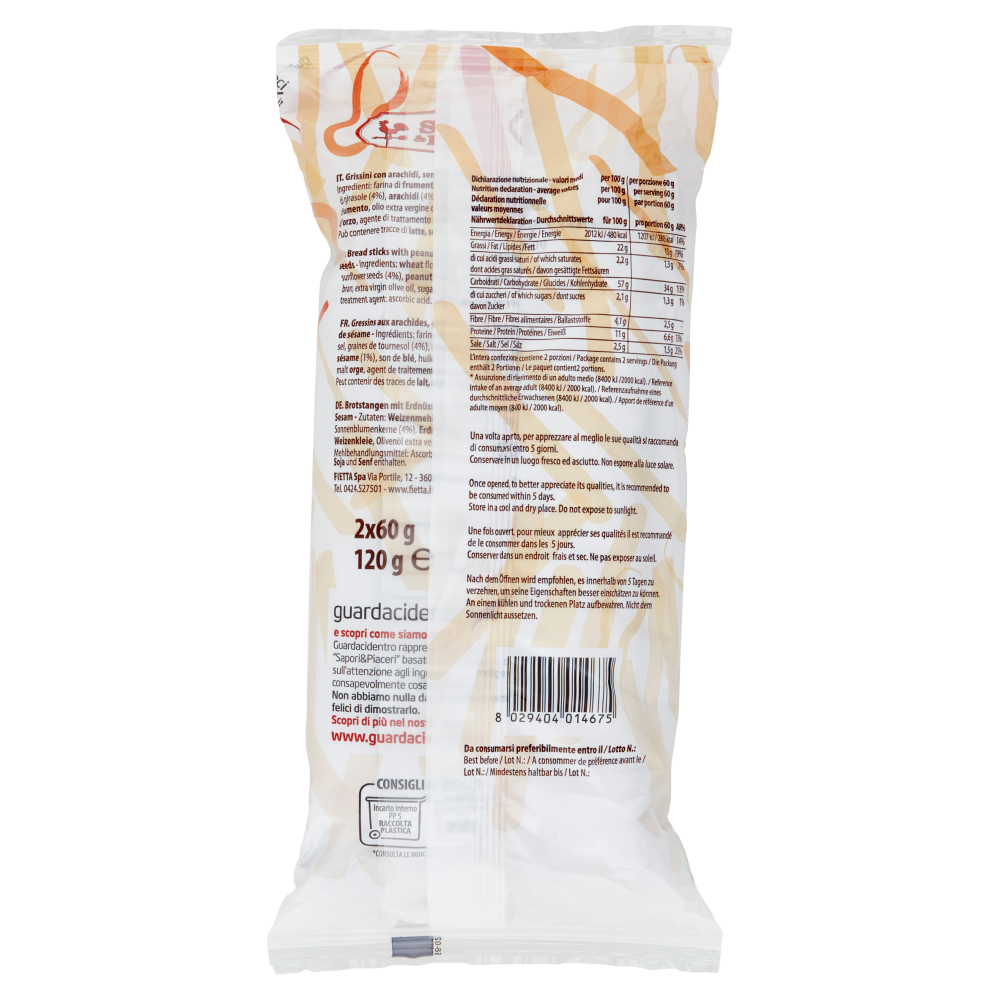 Sapori & Piaceri Gigini con Semi & Arachidi 2 x 60 g