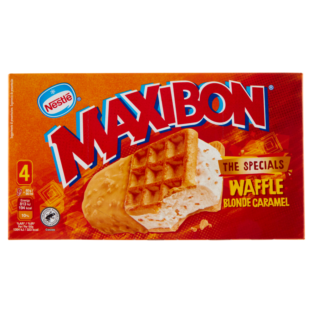 NESTLÉ Maxibon Waffle Blonde Caramel 4 x 60 g Carrefour