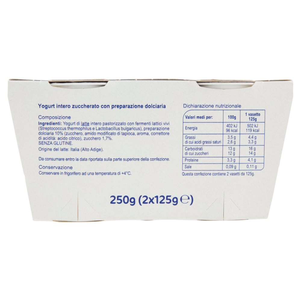 Carrefour Classic Yogurt Cremoso Bianco Dolce 2 x 125 g