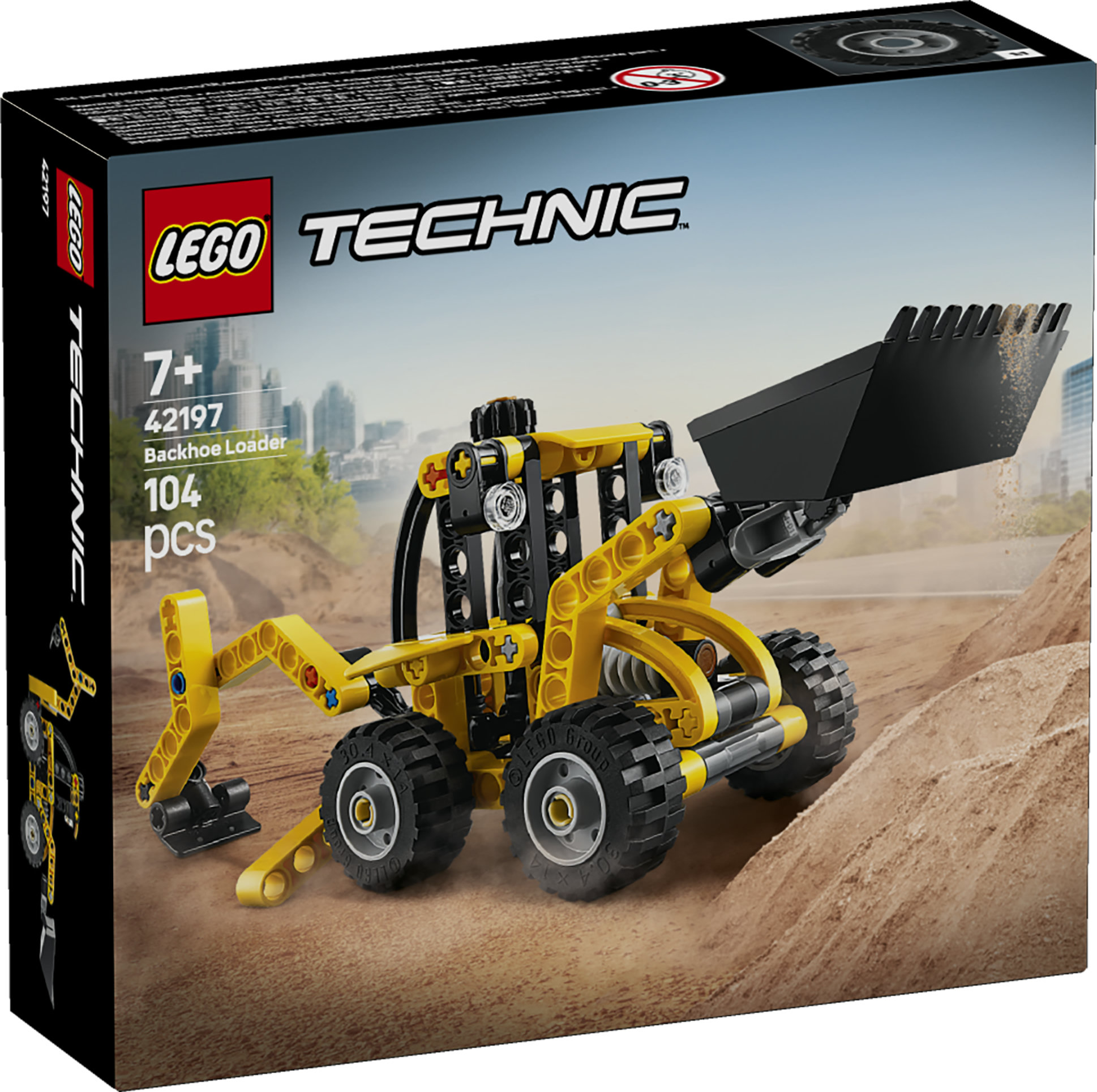 LEGO Technic Scavatrice a Cucchiaia Rovescia, Giochi per Bambini 7+, Veicolo con Escavatore Posteriore, Pala e Stabilizzatori