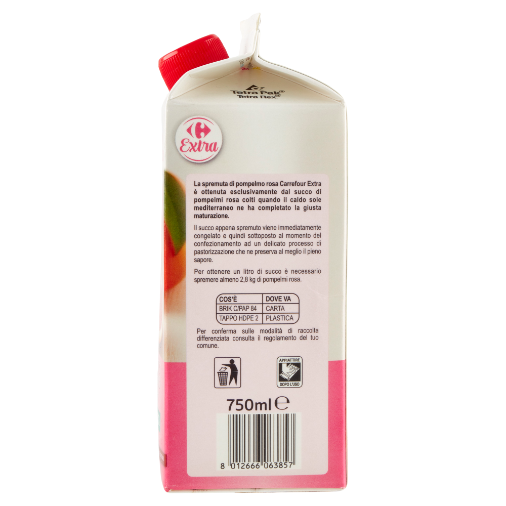 Carrefour Extra Spremuta Pompelmo Rosa 750 ml