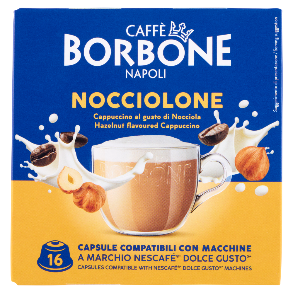 Caff&egrave; Borbone Nocciolone Capsule Compatibili Nescaf&egrave;* Dolce Gusto* 16 x 14 g