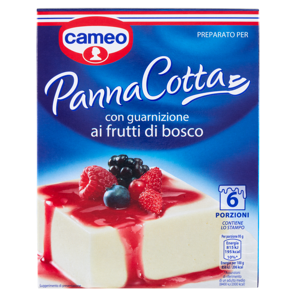 cameo Preparato per Panna Cotta con guarnizione ai frutti di bosco 107 g