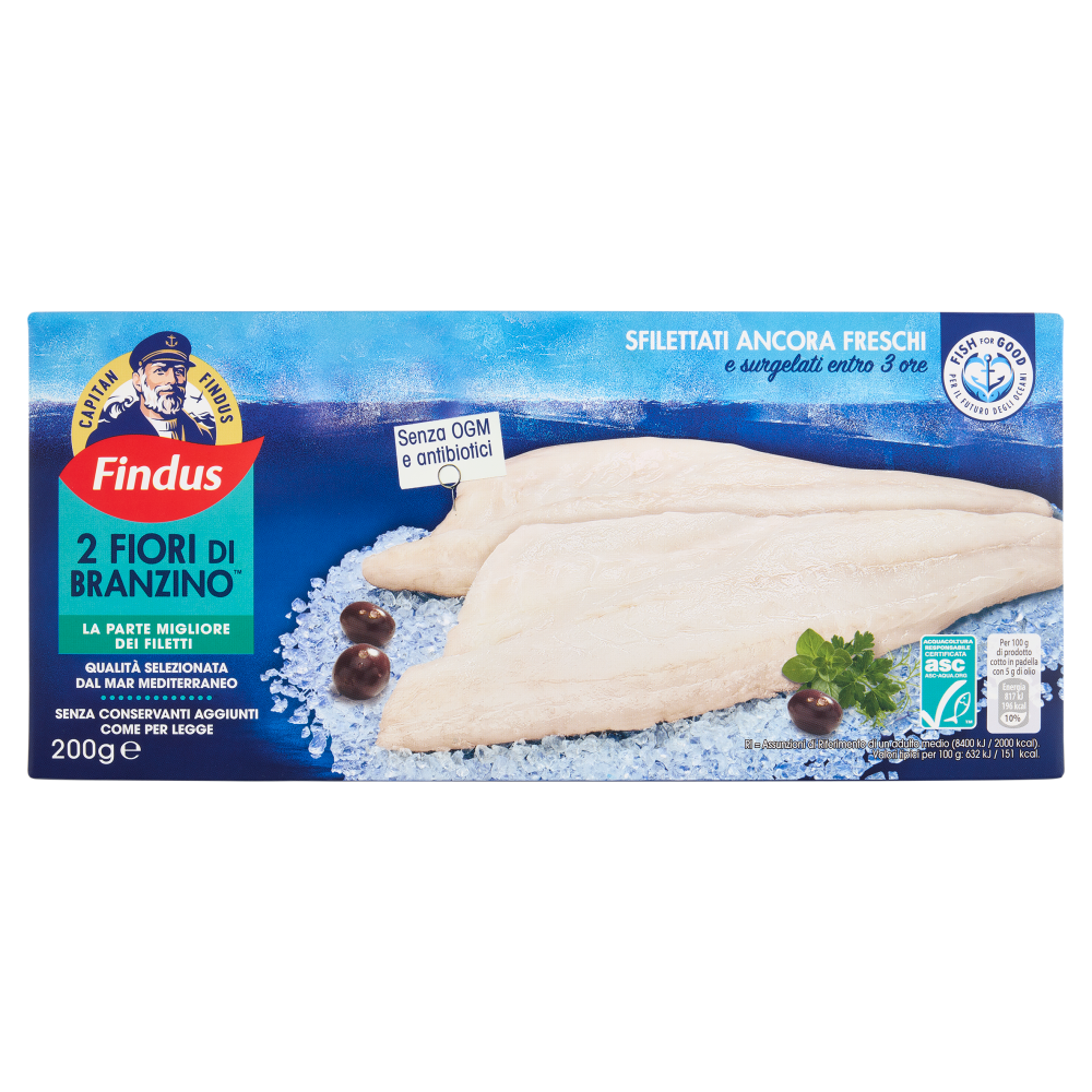 Capitan Findus 2 Fiori di Branzino 200 g