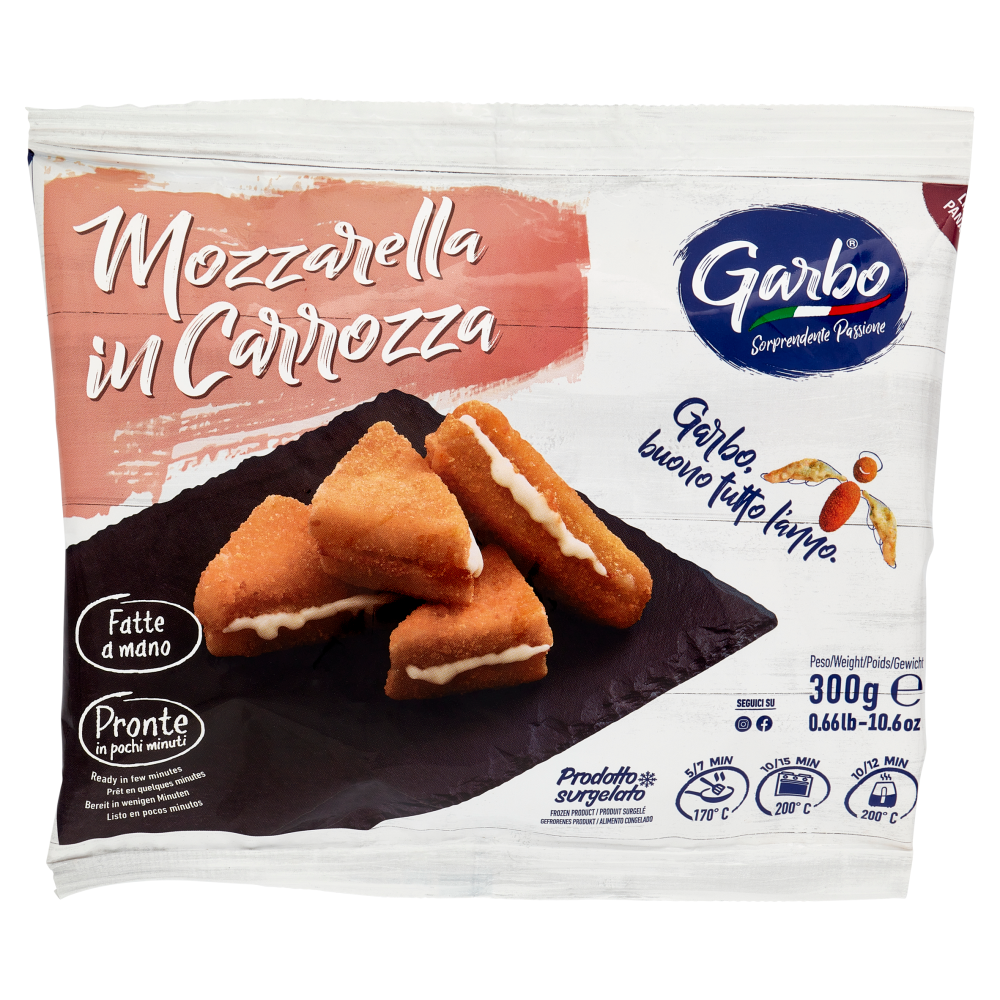 Garbo Linea Panati Mozzarella in Carrozza Prodotto surgelato 300 g