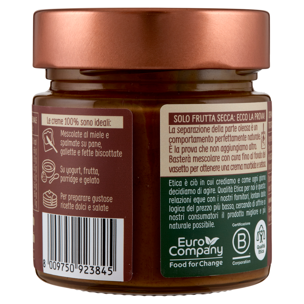 Euro Company 100% Crema di Nocciole Bio 175 g