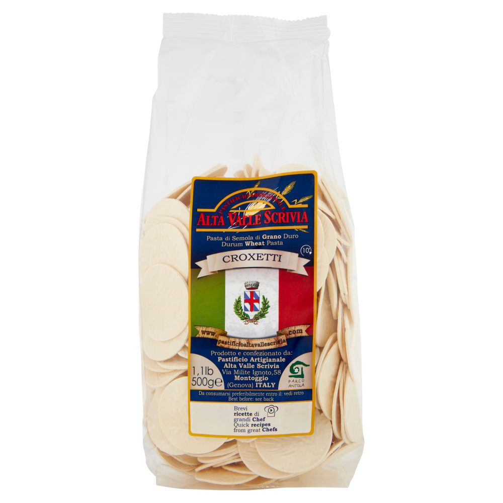 Pastificio Artigianale Alta Valle Scrivia Pasta di Semola di Grano Duro Croxetti 500 g