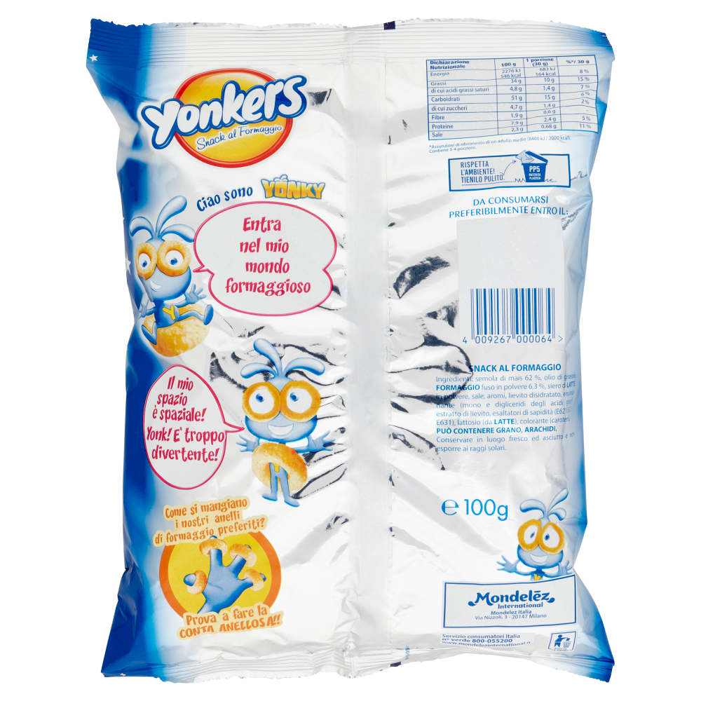 Yonkers snack al Formaggio - 100g