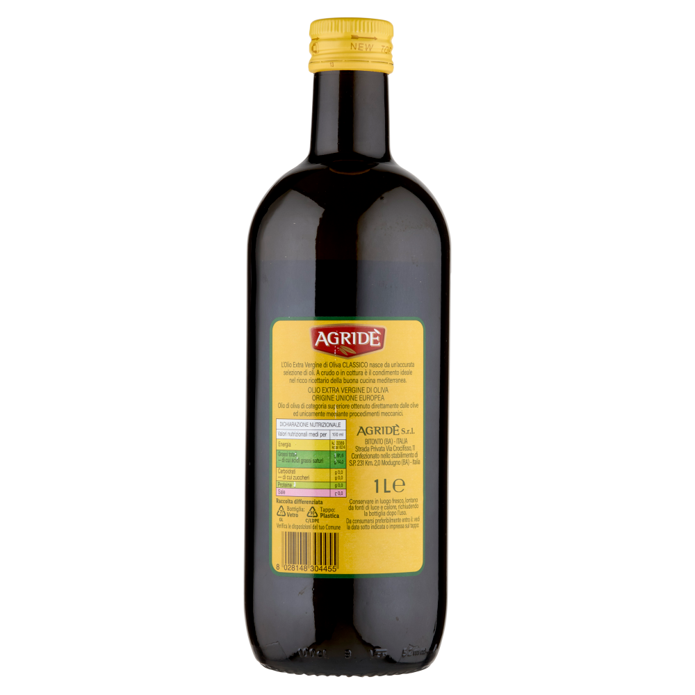 Agrid&egrave; Olio Extra Vergine di Oliva Classico 1 L