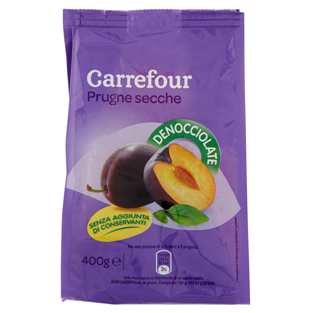 Carrefour Prugne secche Denocciolate 400 g