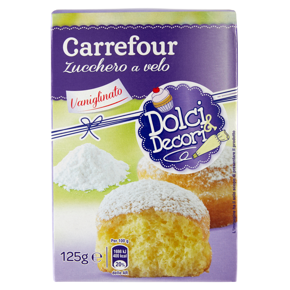 Carrefour Dolci & Decori Zucchero a velo Vanigliato 125 g