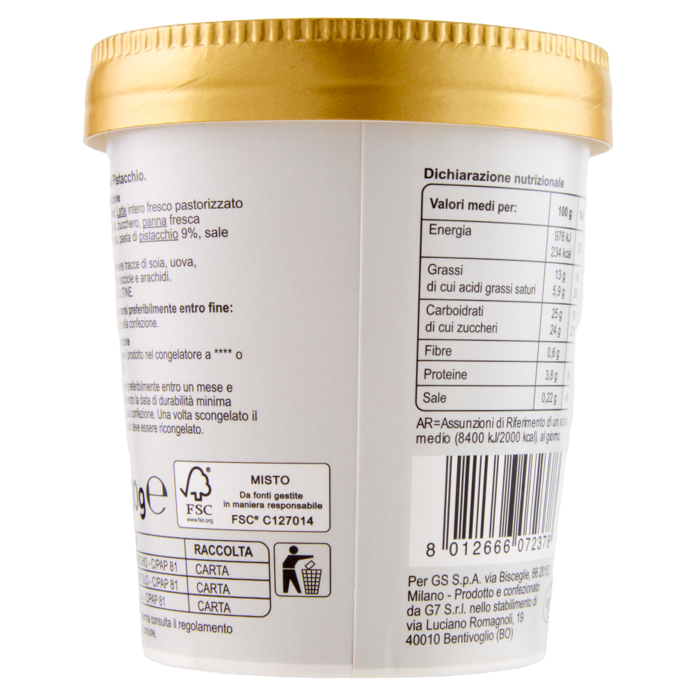 Carrefour Sensation Gelato al Pistacchio 300 g