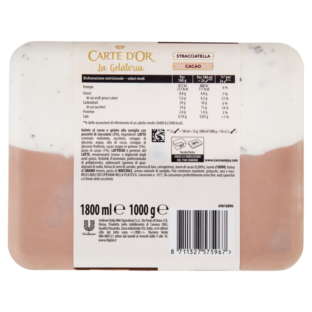 Carte d'Or La Gelateria  Stracciatella Cacao 1 Kg