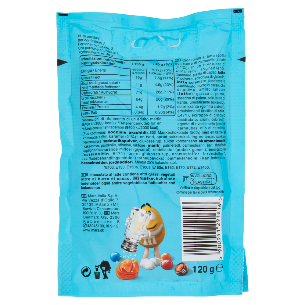 M&M's Confetti al Cioccolato con Caramello Salato 120 g