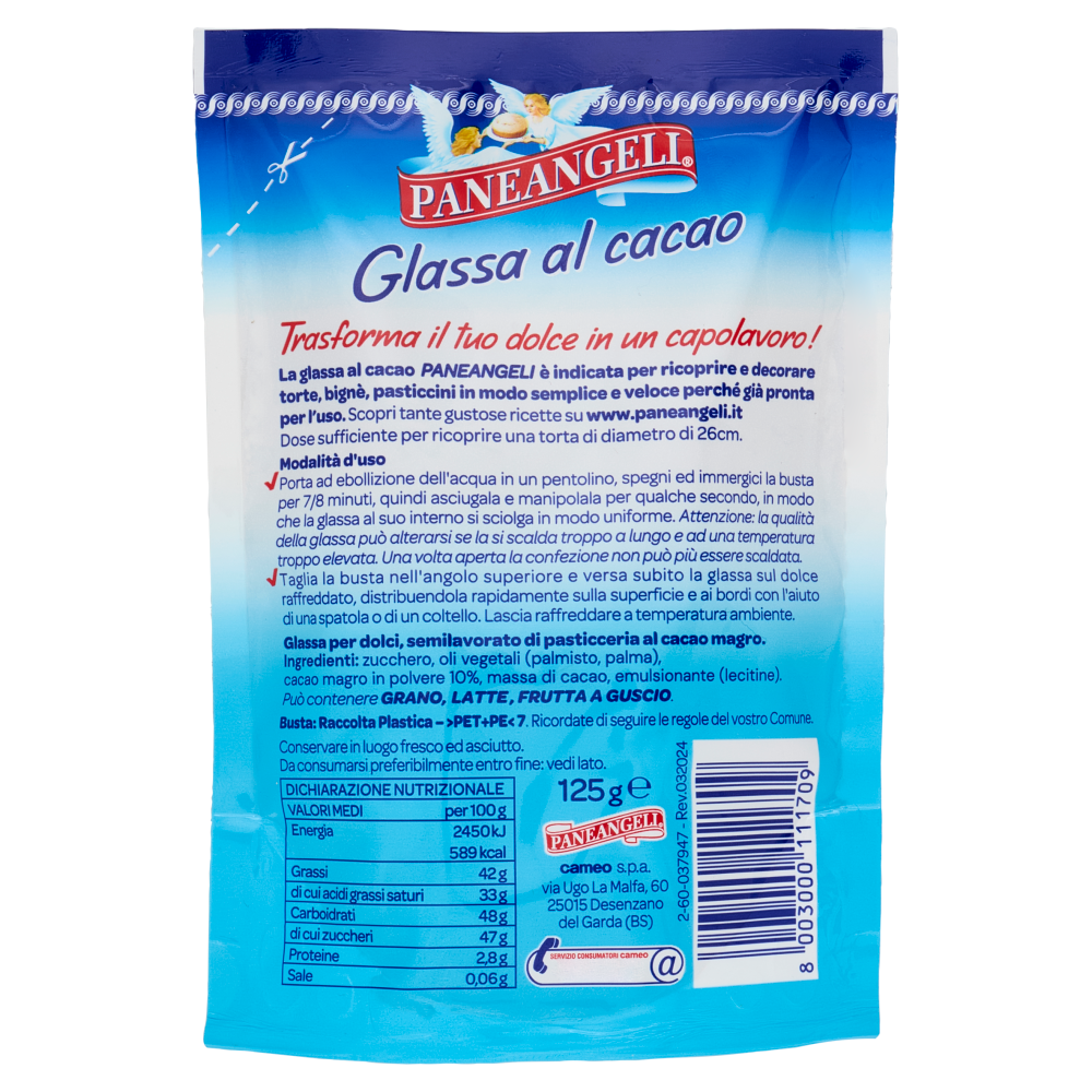 PANEANGELI decora con Glassa al cacao 125 g