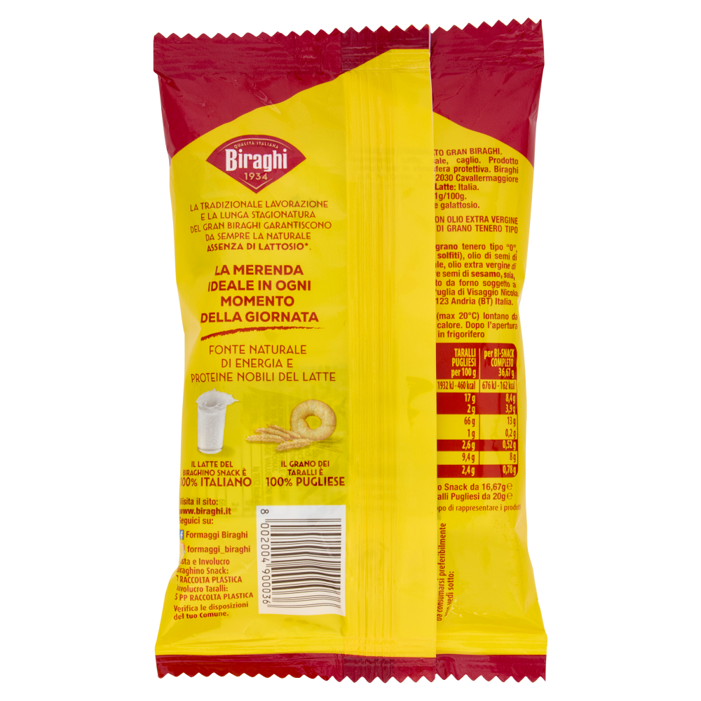  Biraghi Bi-Snack la Merenda con Biraghino Snack 16,67 g + Taralli Pugliesi 20 g