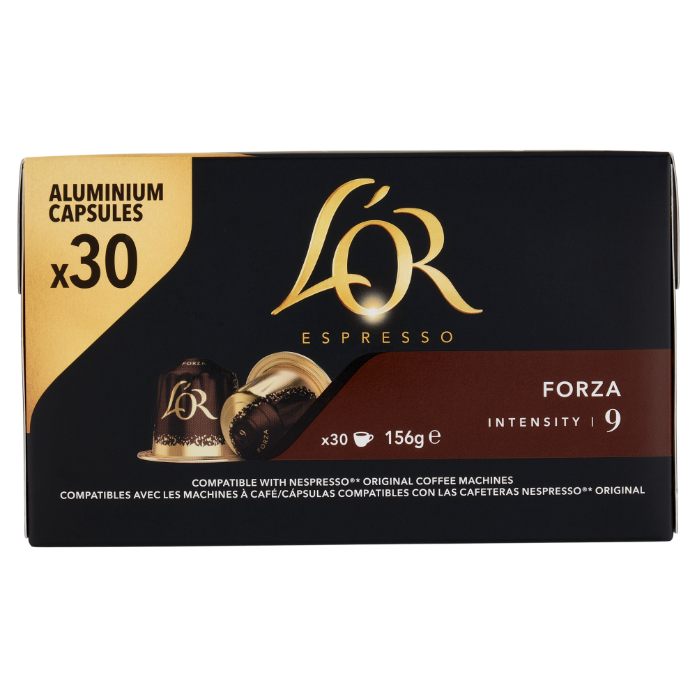 L'OR Forza 9- 30 Capsule Caffè Compatibili con Macchine Nespresso*® Original 156g