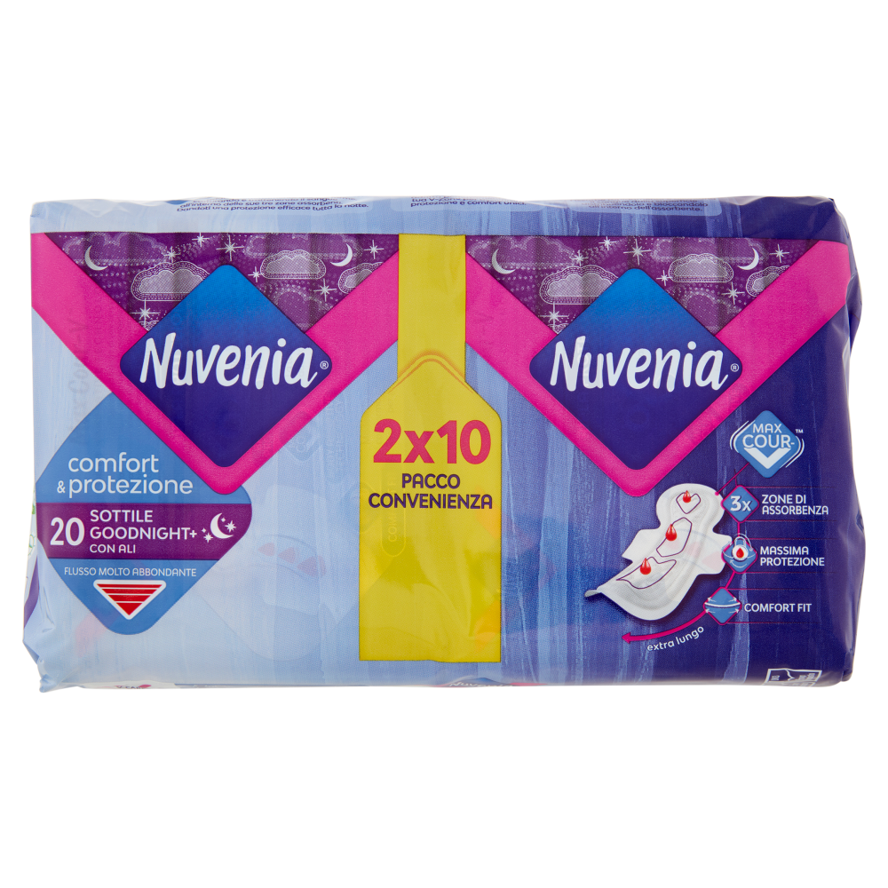Nuvenia comfort & protezione Sottile Goodnight+ con Ali 2 x 10 pz