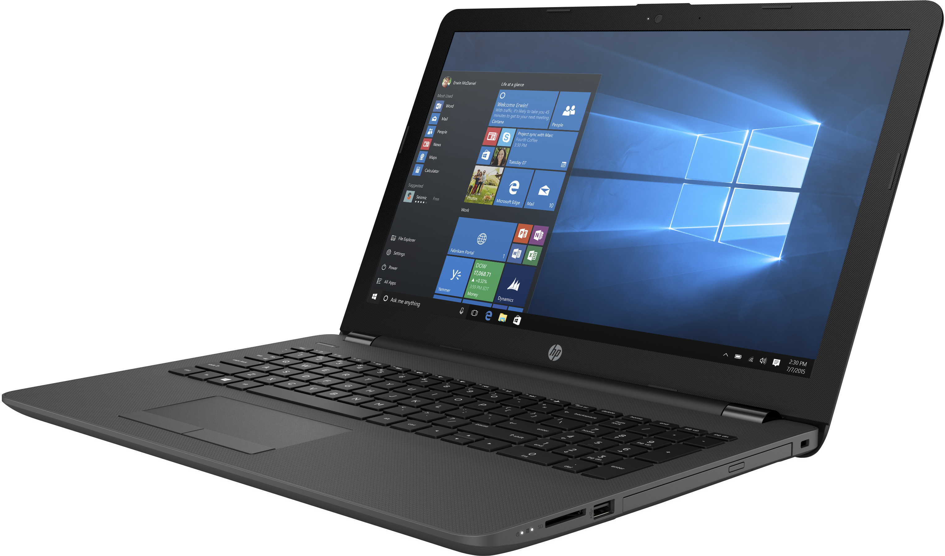 HP 250 G6 Intel® Celeron® N4000 Computer portatile 39,6 cm (15.6") HD 4 GB DDR4-SDRAM 500 GB HDD Wi-Fi 5 (802.11ac) Windows 10 Home Nero