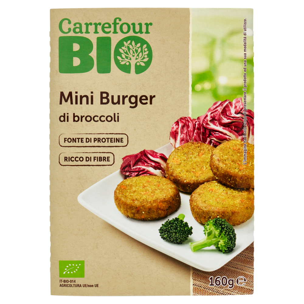 Carrefour Bio Mini Burger di broccoli 4 x 40 g