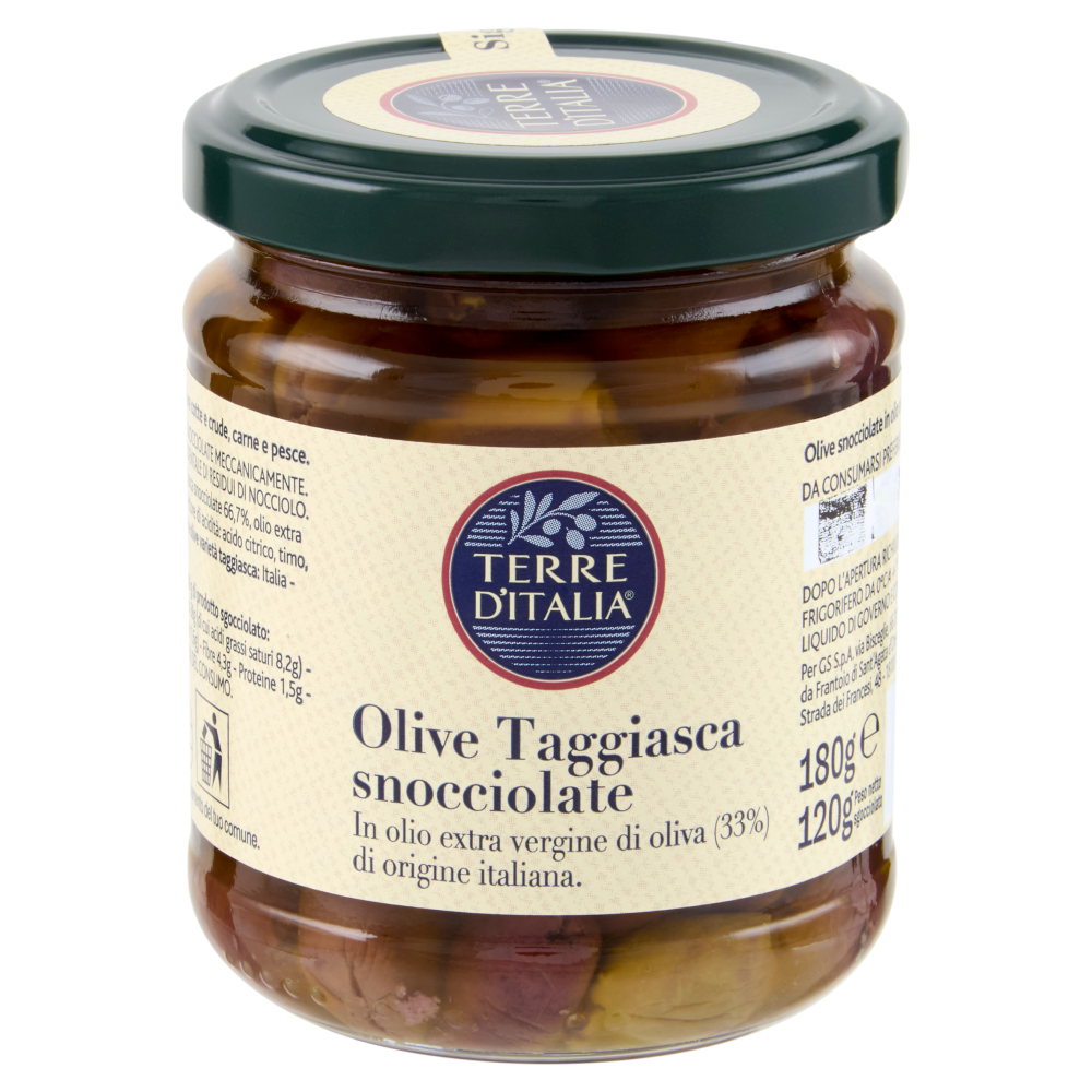 Terre d'Italia Olive Taggiasca snocciolate 180 g