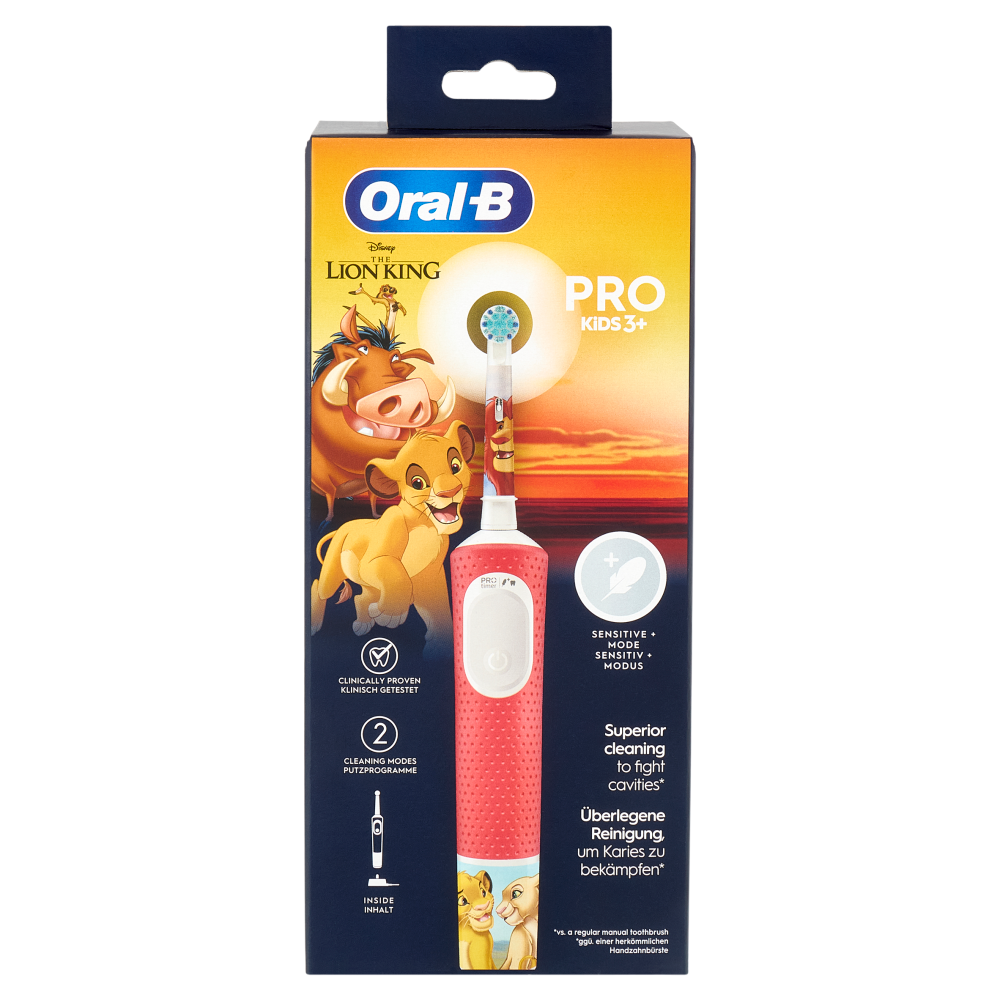 Oral-B Spazzolino Elettrico Ricaricabile Pro Kids 3+ Disney the Lion King