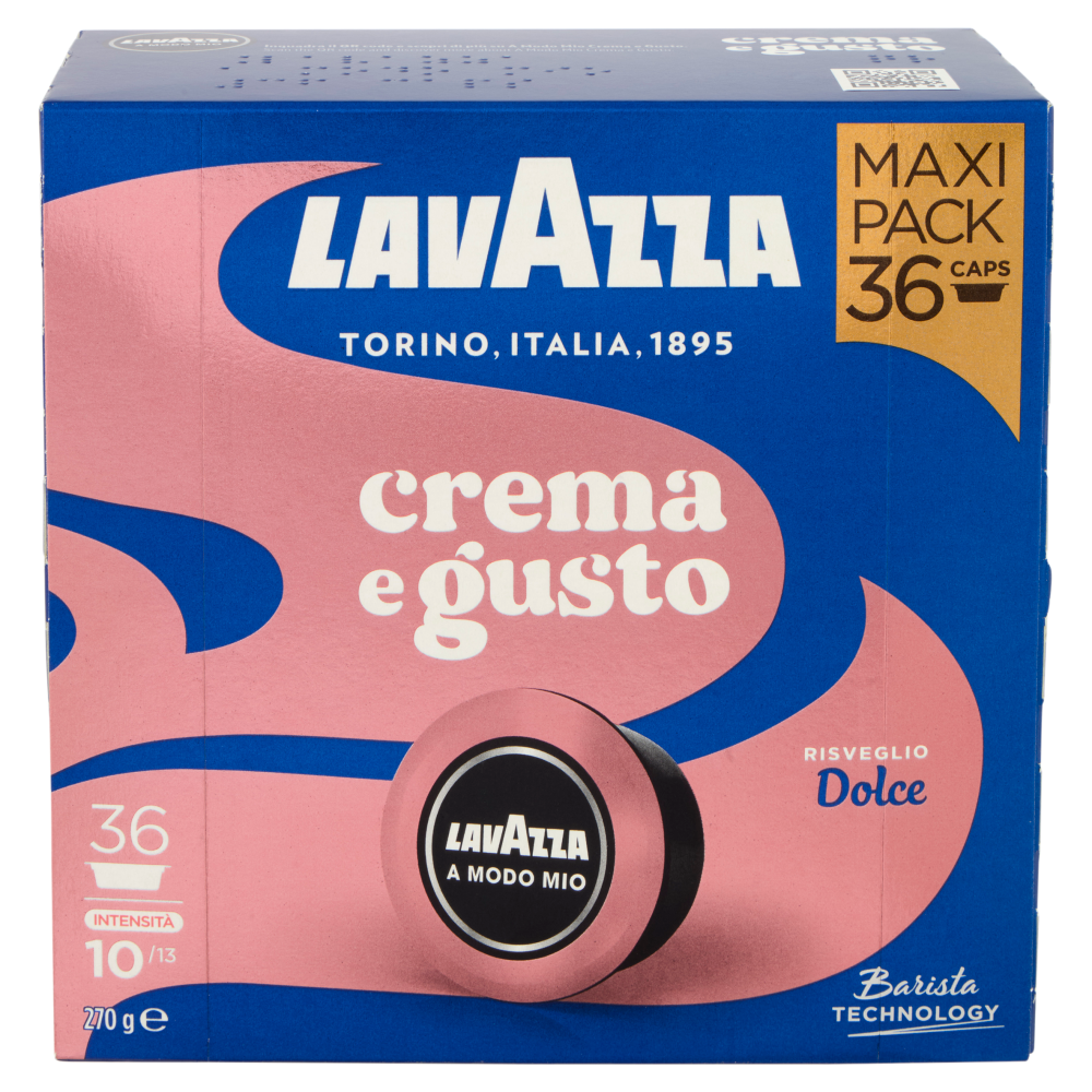 Lavazza A Modo Mio crema e gusto Dolce 36 Capsule 270 g