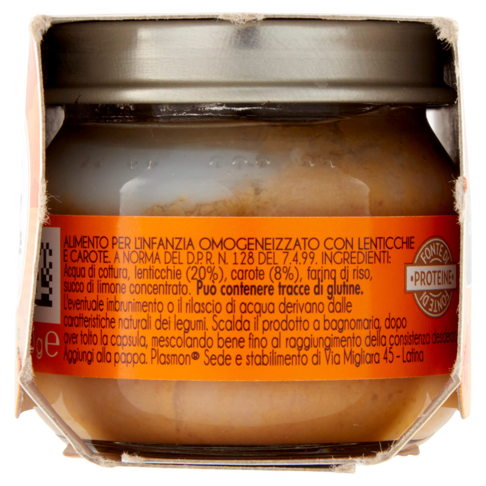 Plasmon Omogeneizzato Lenticchie con carote 2 x 80 g