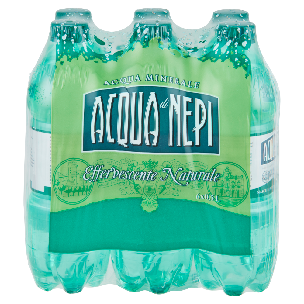 Acqua di Nepi Acqua Minerale Effervescente Naturale Pet 6 x 0,5 L