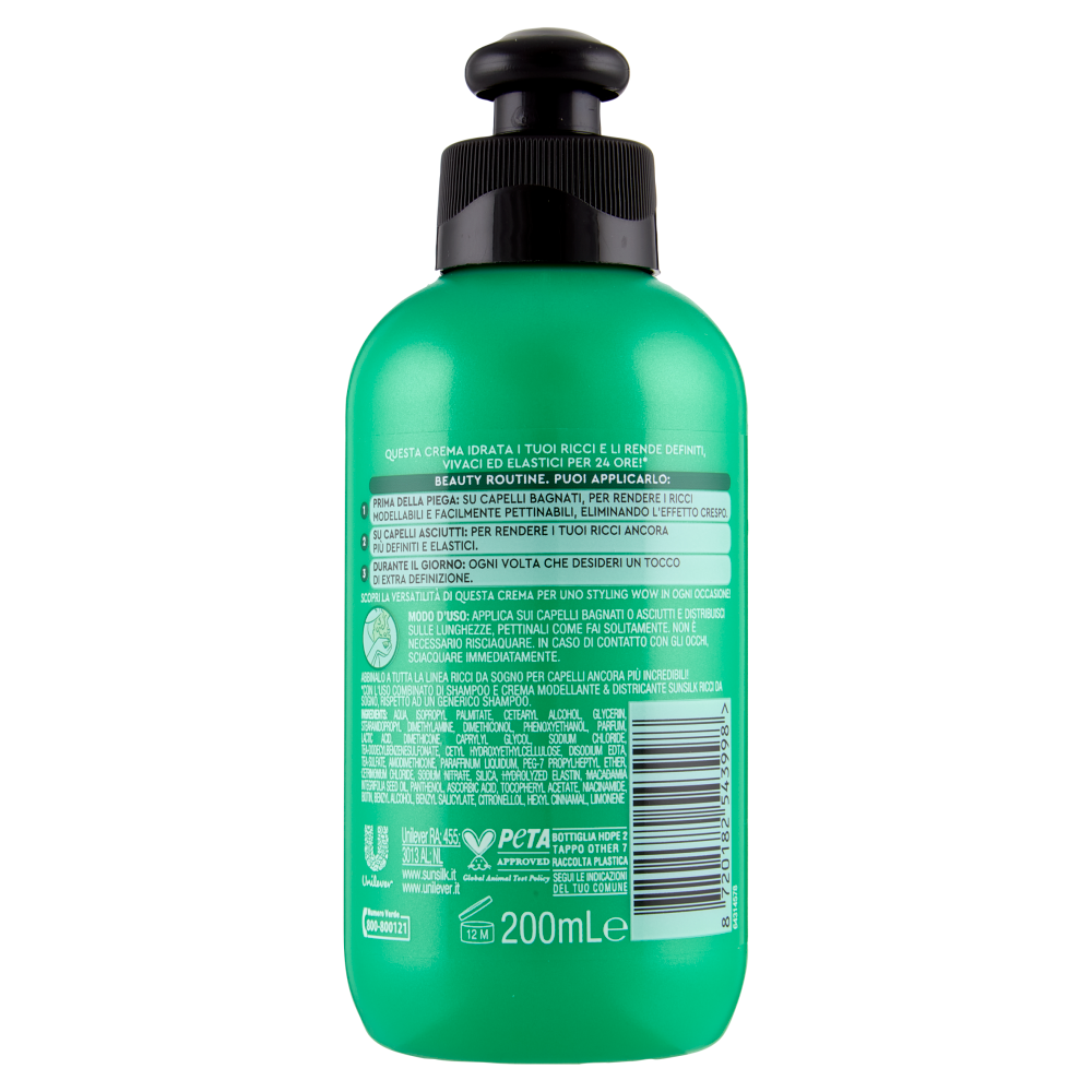 sunsilk Ricci da Sogno Crema Modellante & Districante con olio di Macadamia Elastina e Biotina 200mL