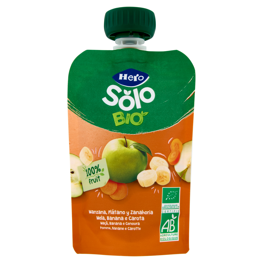 Hero Solo Bio Mela, Banana e Carota 100 g
