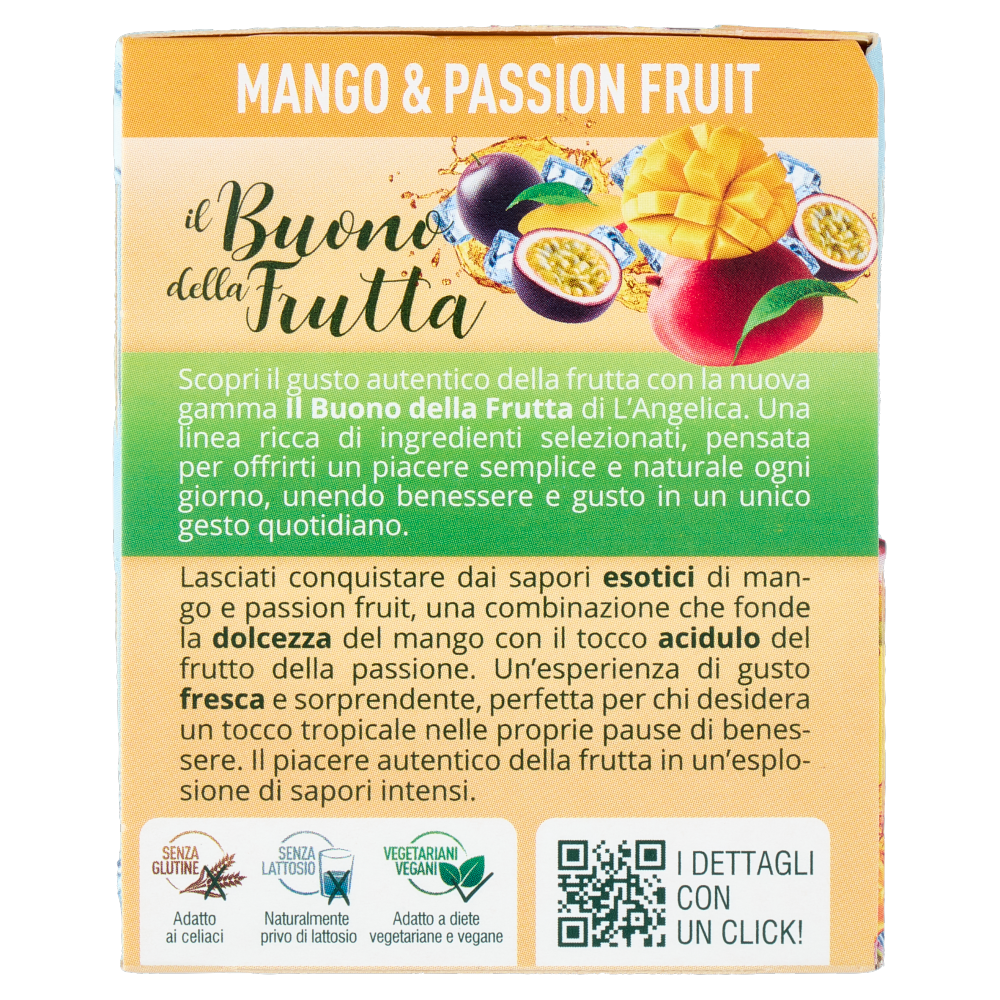 L'Angelica il Buono della Frutta Tisana Fredda Mango & Passion Fruit 18 Filtri 32,4 g