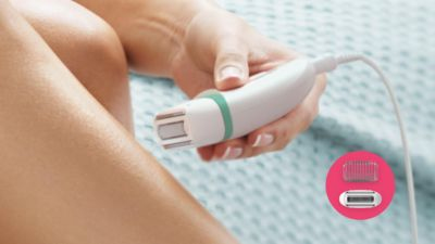 Philips Satinelle Essential Epilatore compatto, per gambe, con filo + 2 accessori