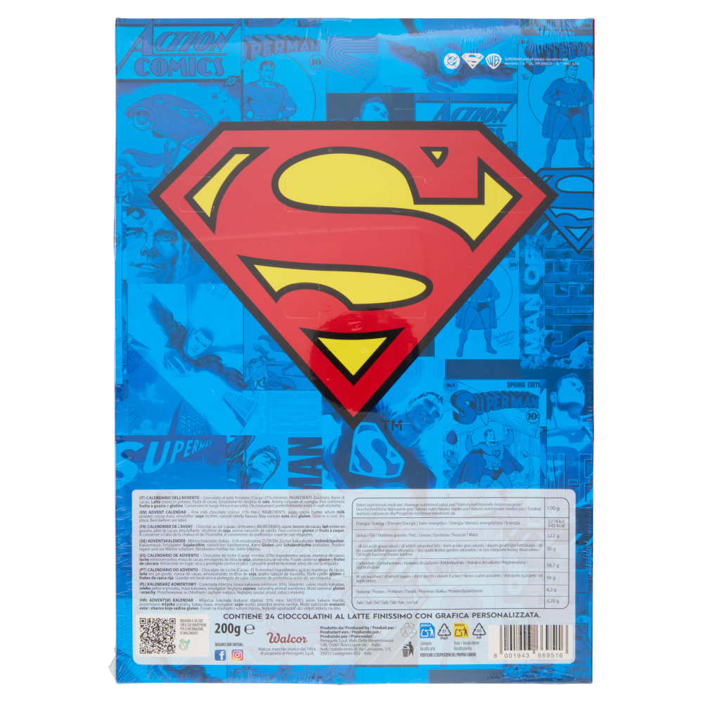 Walcor Calendario dell'Avvento DC Heroes Superman 200 g