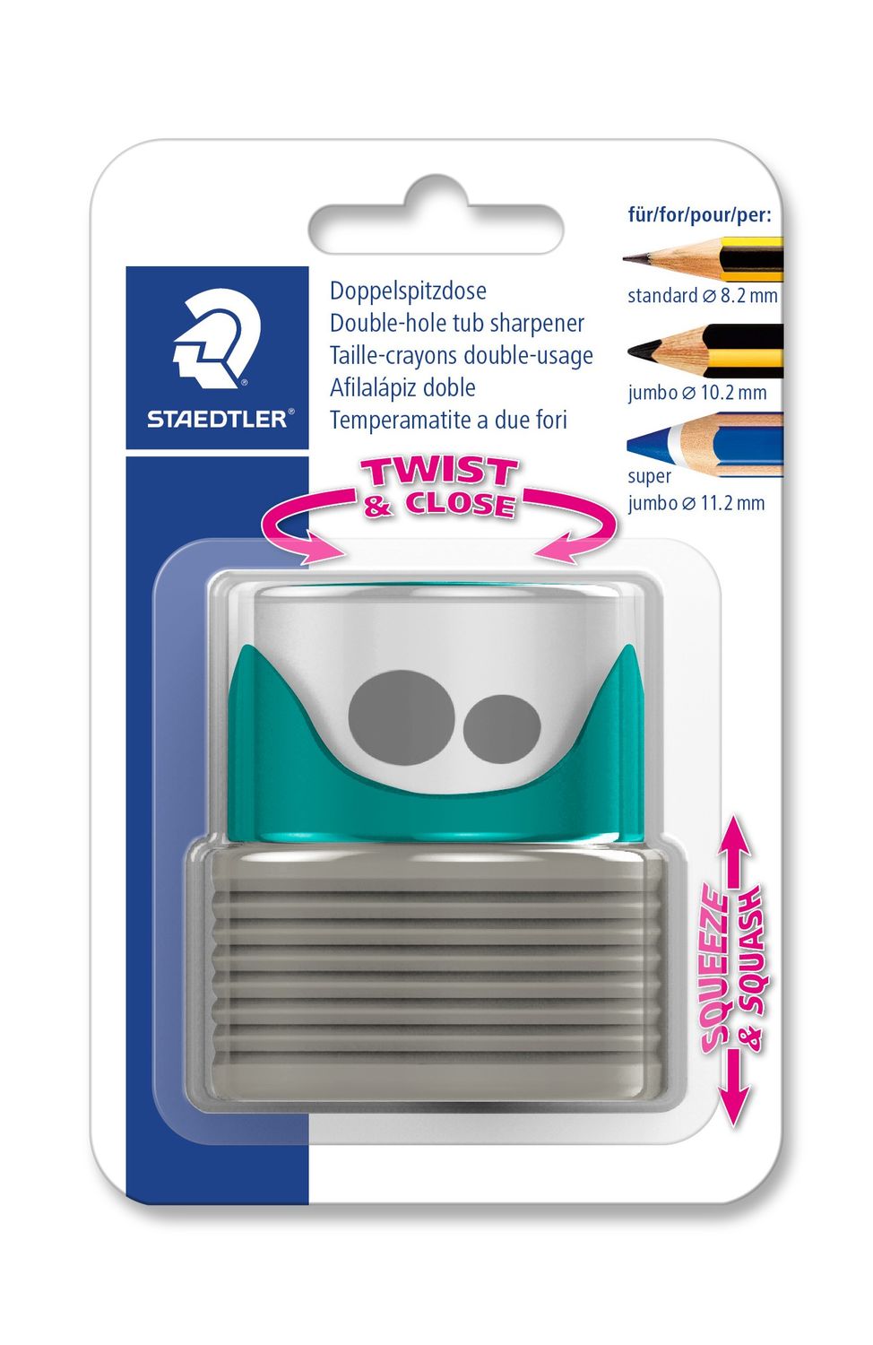 Staedtler 513 007 Temperamatite manuale Grigio, Colore benzina