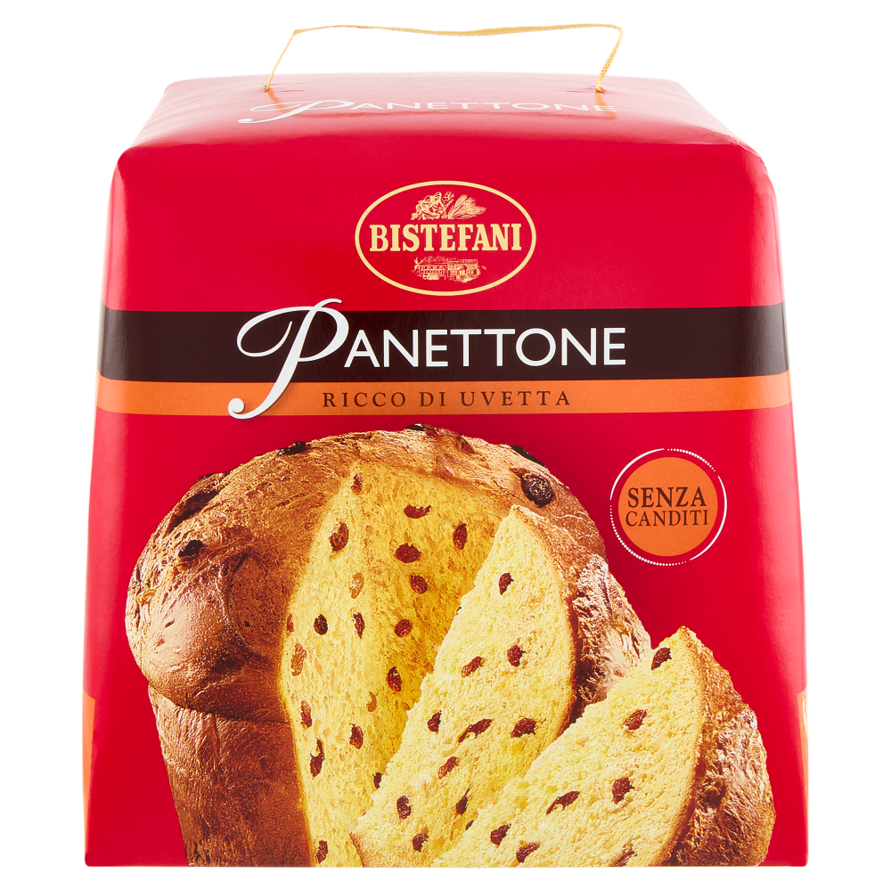 Bistefani Panettone Ricco di Uvetta Senza Canditi 700 g