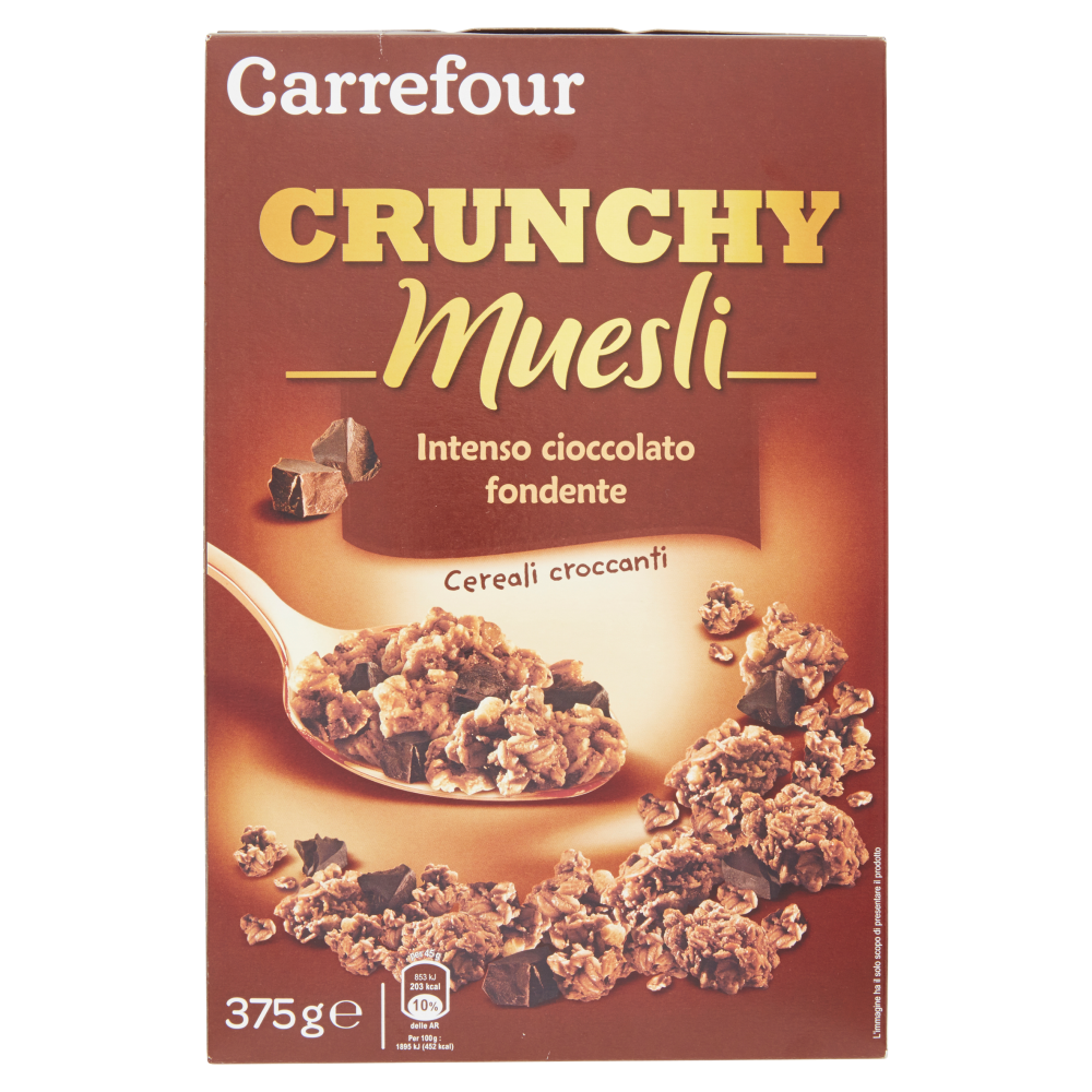 Carrefour Crunchy Muesli Intenso cioccolato fondente 375 g