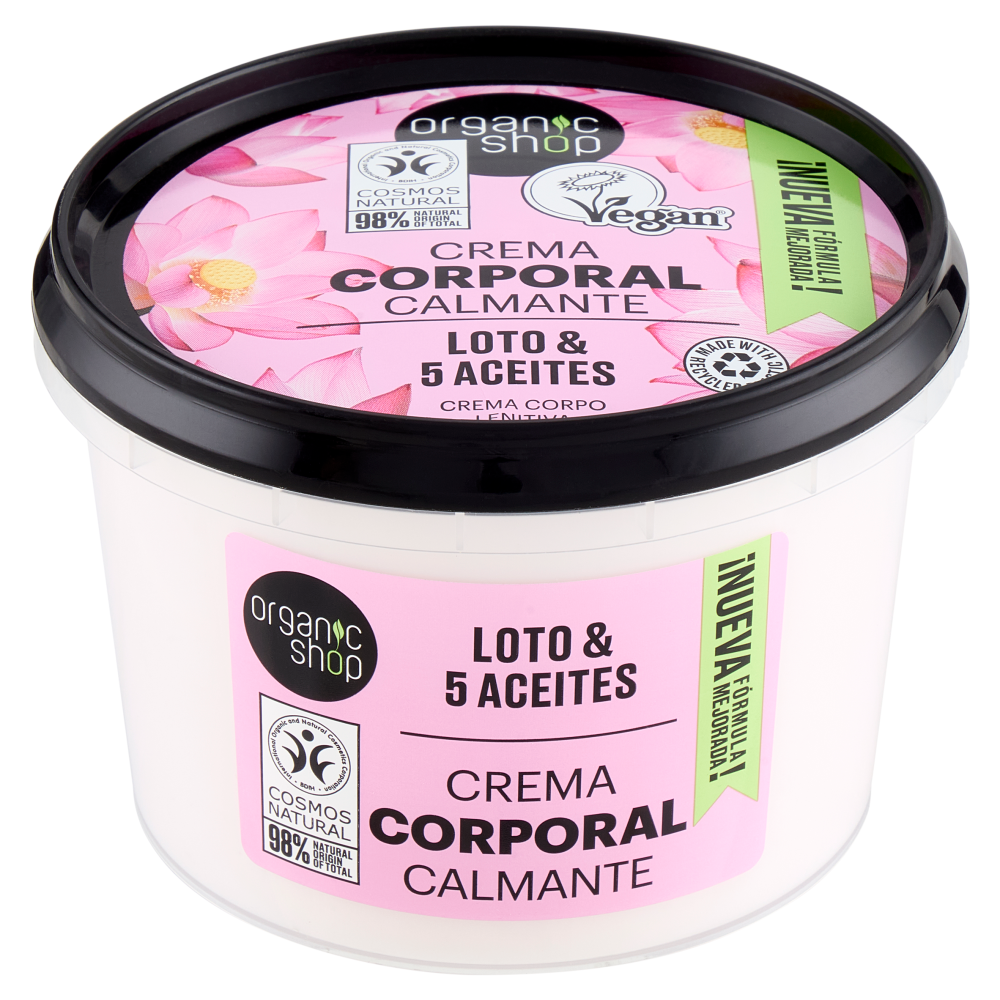 organic shop Crema Corpo Lenitiva Loto & 5 Aceites 250 ml