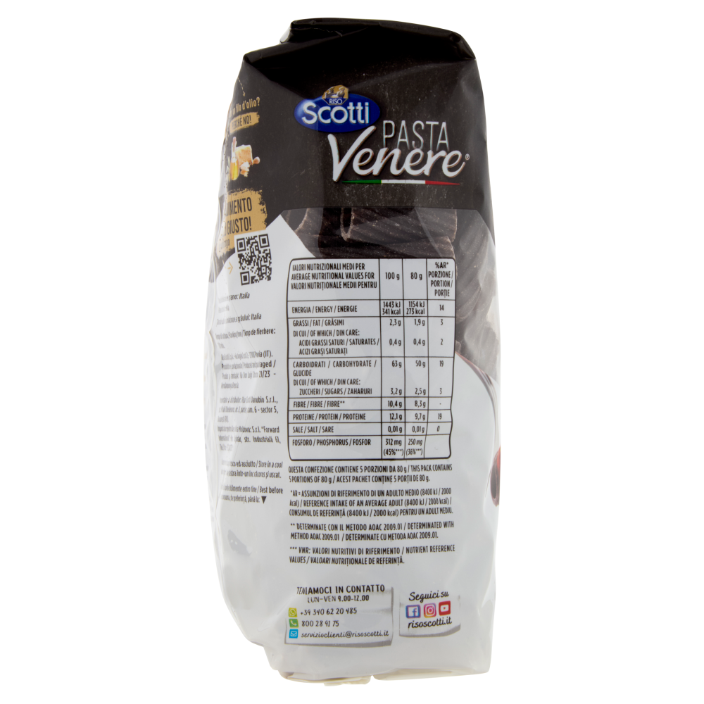 Riso Scotti Pasta Venere Integrale Rigatoni 400 g
